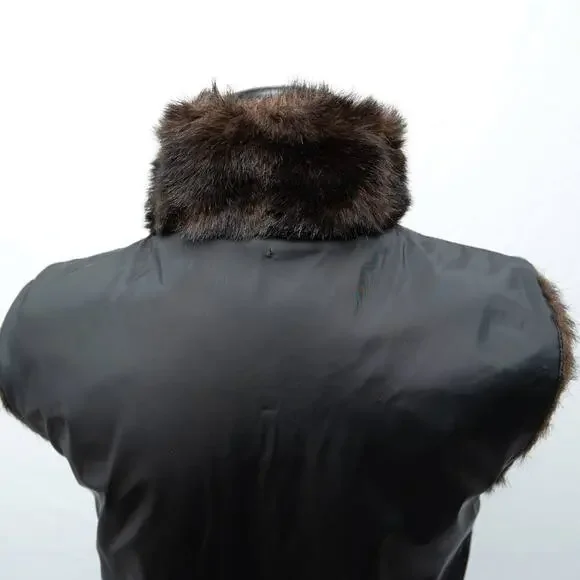 Giacca Reversible Faux Mink Fur Vest Size Small - Picture 8 of 12
